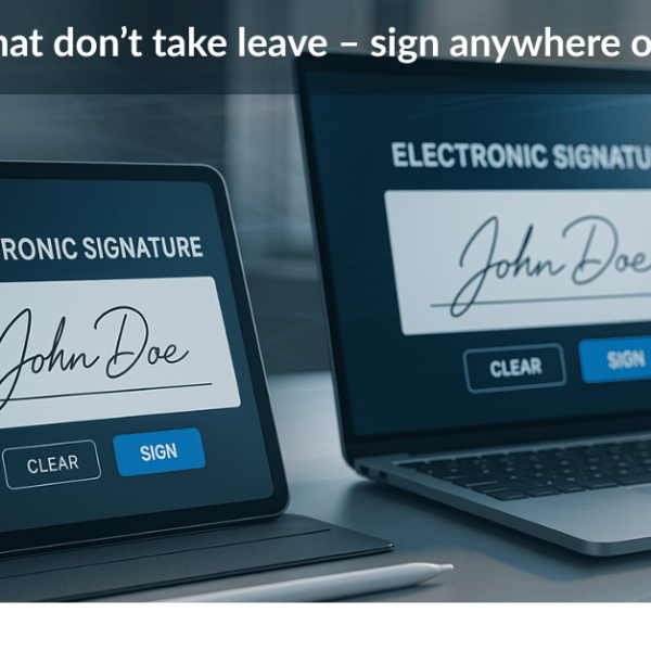 Workflows that don’t take leave – sign anywhere on any device