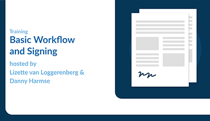 Support webinar: Basic workflow and signing