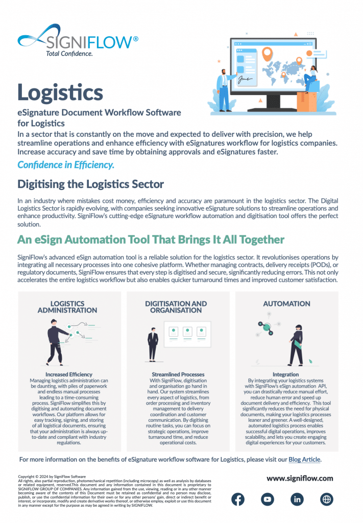 eSignature Document Workflow Software for Logistics