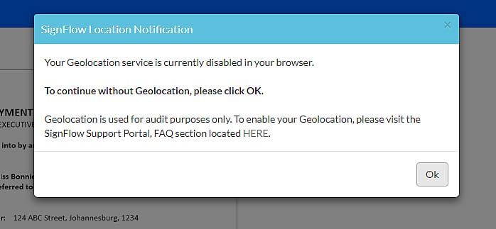 location notification